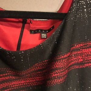 Beautiful black cream and red dress